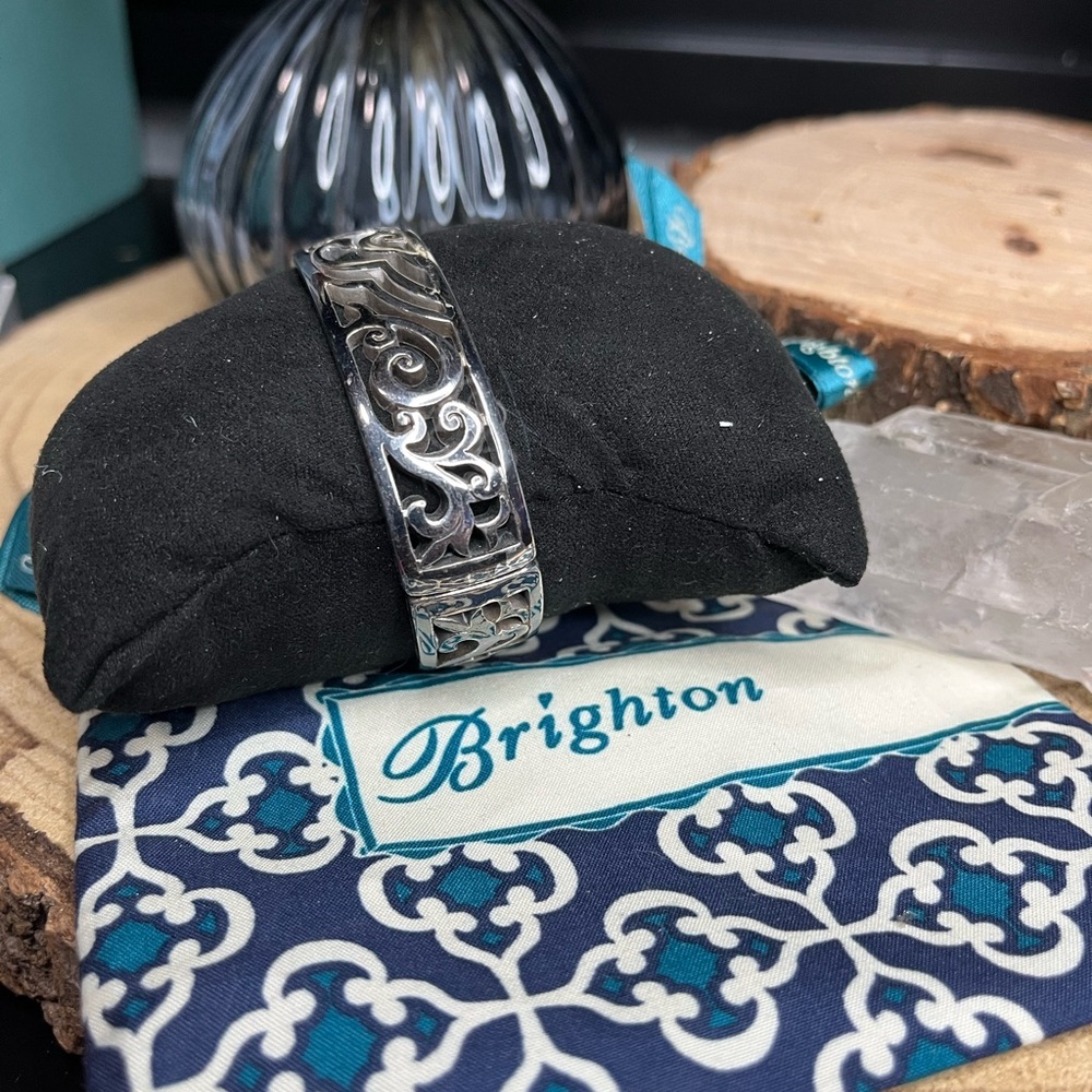 Brighton Intricate Silver Cuff Bracelet AS IS - Picture 4 of 9